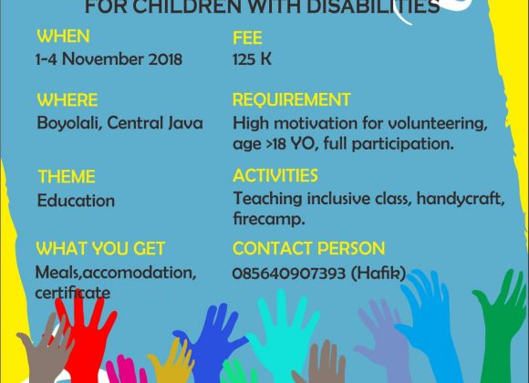 Mini camp for children with disabilities