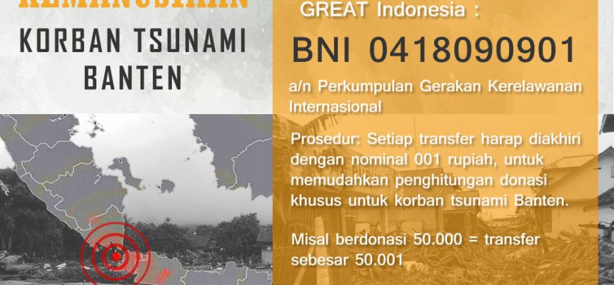 URGENT: Donasi untuk Korban Tsunami Banten [English version below]